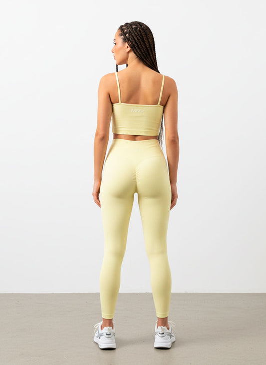Top Spalline Fini + Shape Leggings - Lemon