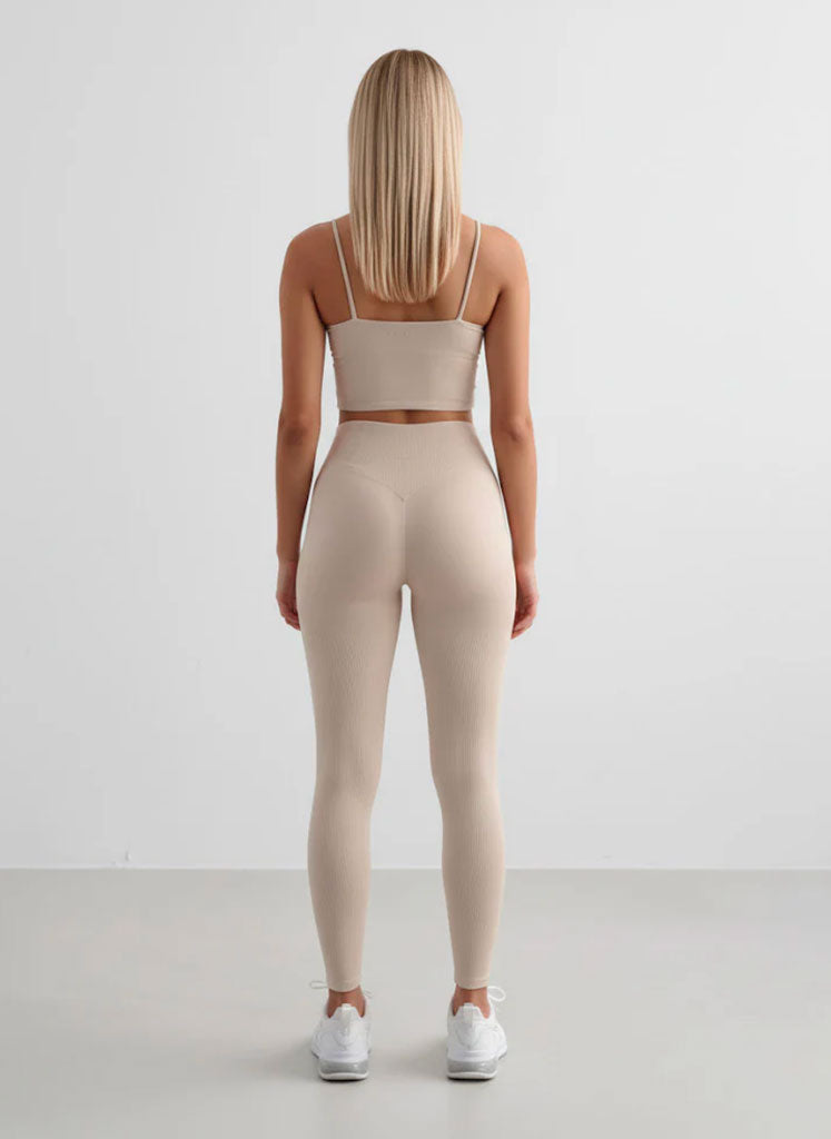 Top Spalline Fini + Shape Leggings  - Argilla