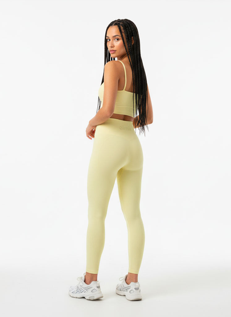 Top Spalline Fini + Shape Leggings - Lemon
