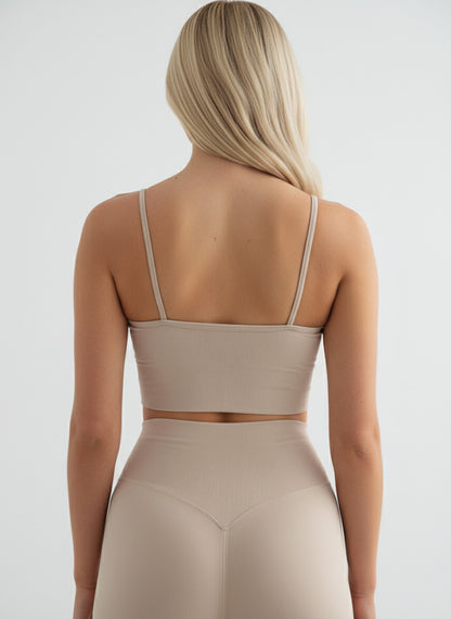 Top Spalline Fini + Shape Leggings  - Argilla